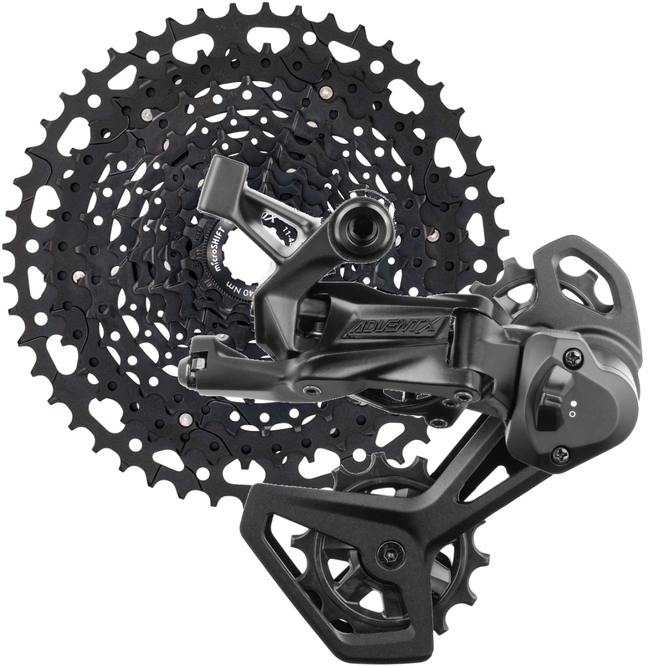 microSHIFT ADVENT X 10-Speed Rear Derailleur & 11-48t Cassette